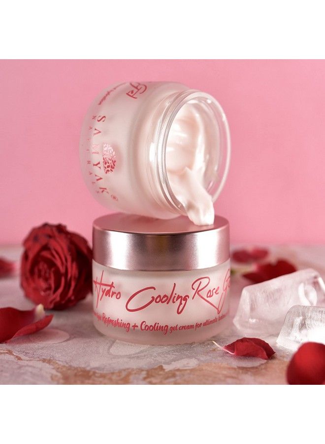 SAMYAK NATURALS Hydro Cooling Rose Face Moisturizer For Women ; Night Cream For Daily Use No Paraben ; Organic Gel Based Cream For All Skin Types ; Non Sticky (45 G) Brightening Face Cream - Image 3