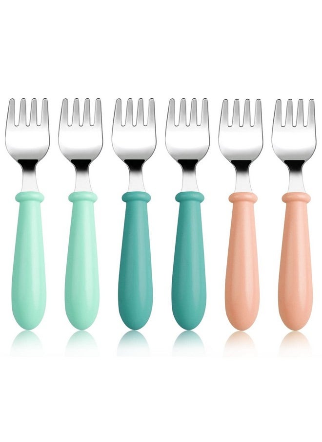 Pimoys Pimoys 6-Piece Toddler Utensil Set - Baby Forks & Spoons with Round Handle, Stainless Steel, BPA-Free, Dishwasher Safe  - Image 1