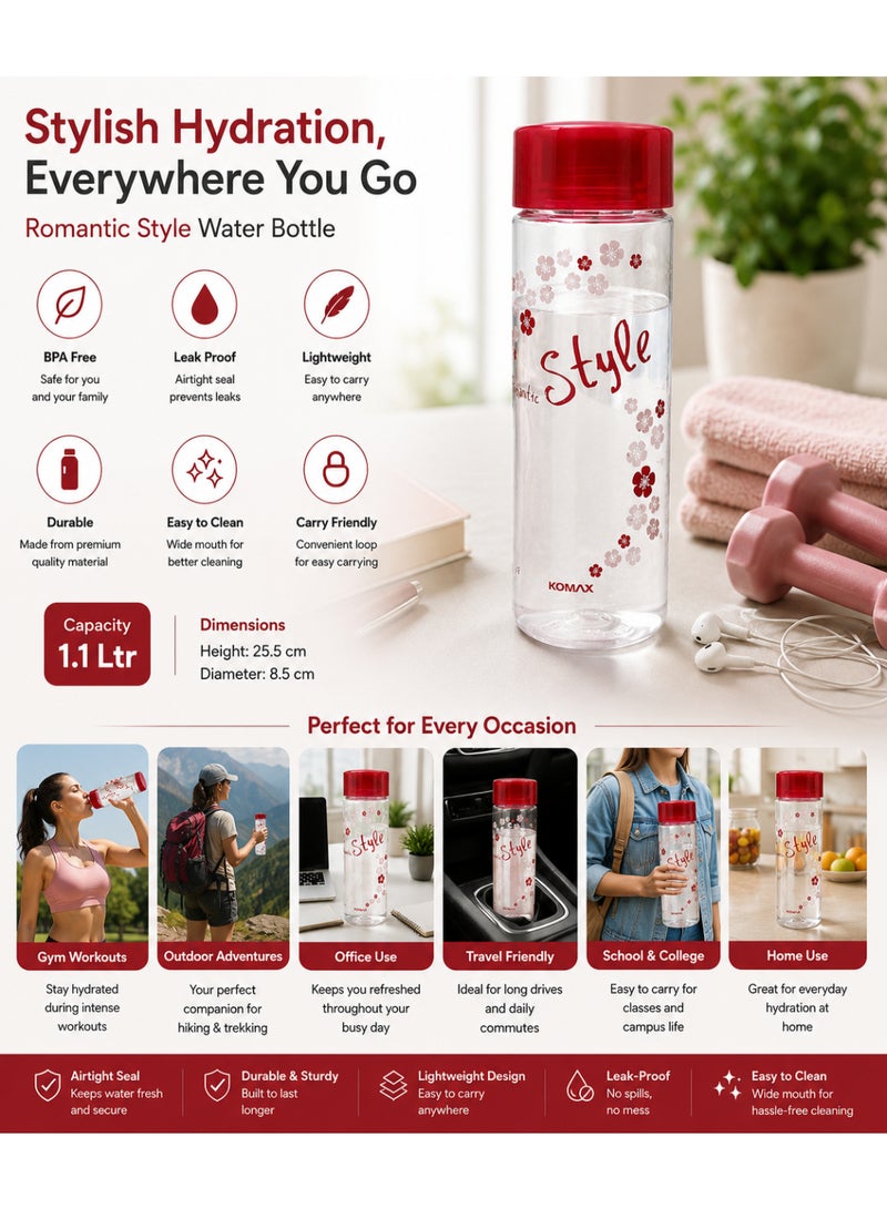 Komax Water Bottle Style 550ml Red - Image 4