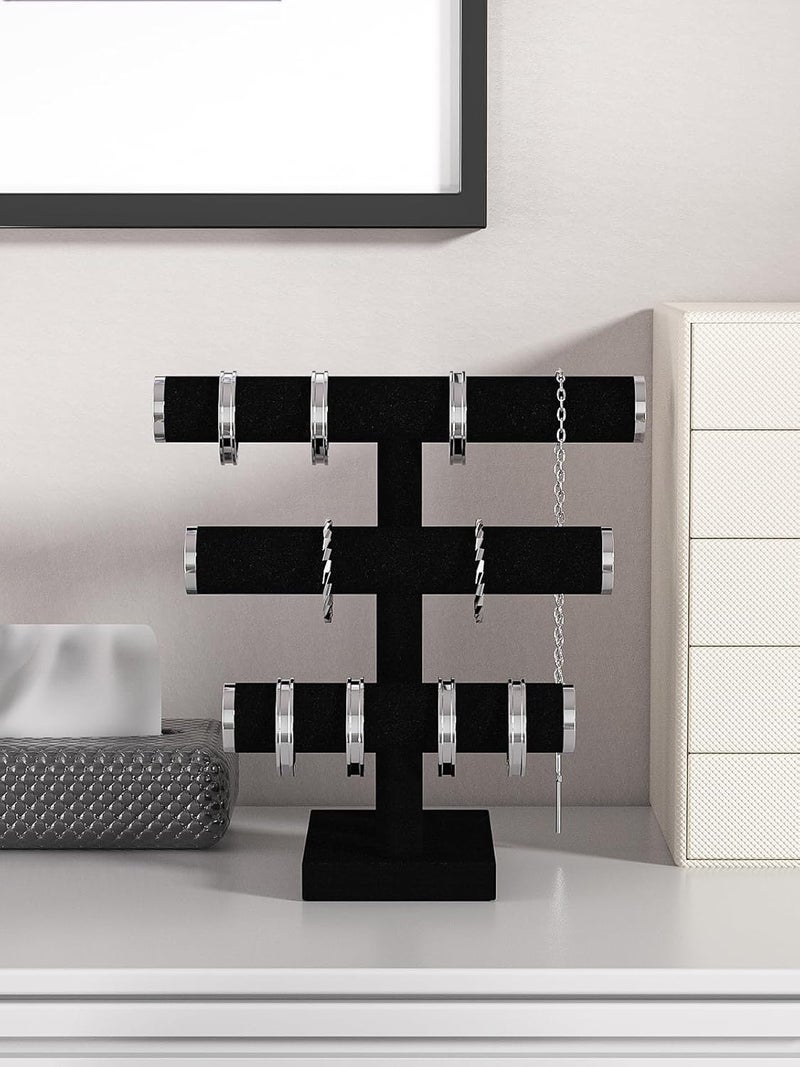 Ausalivan Bracelet Holder Stand,Bracelet Organizer Display for Selling,Bangle Organizer for Women,Watch Storage Holder for Men,Jewelry Business Supplies (Style 1 （Black 3 Tier ）) - Image 4