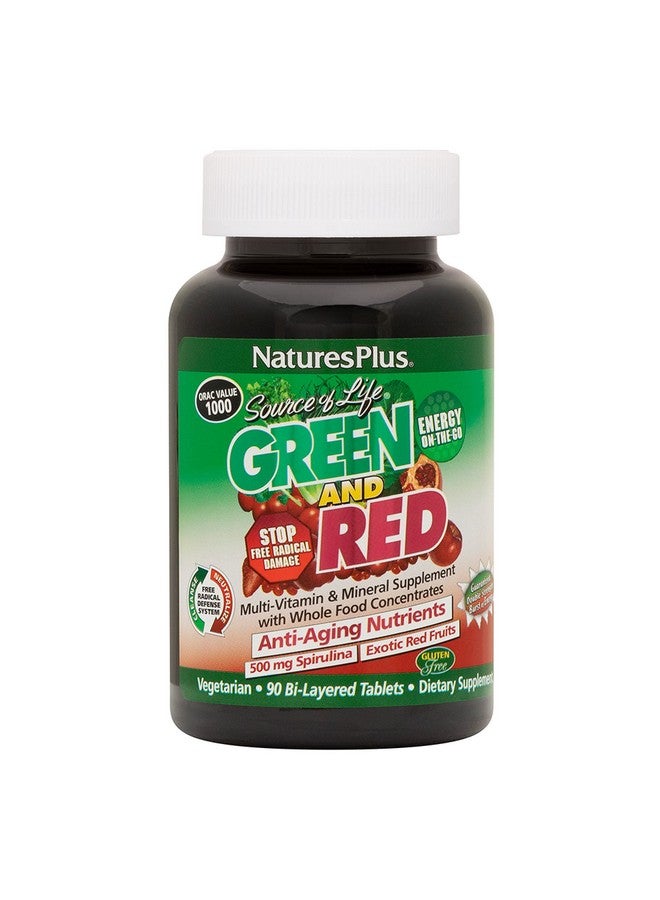Nature's Plus Source Of Life Green And Red Multivitamin And Mineral Supplement 90 Tablets - Image 2