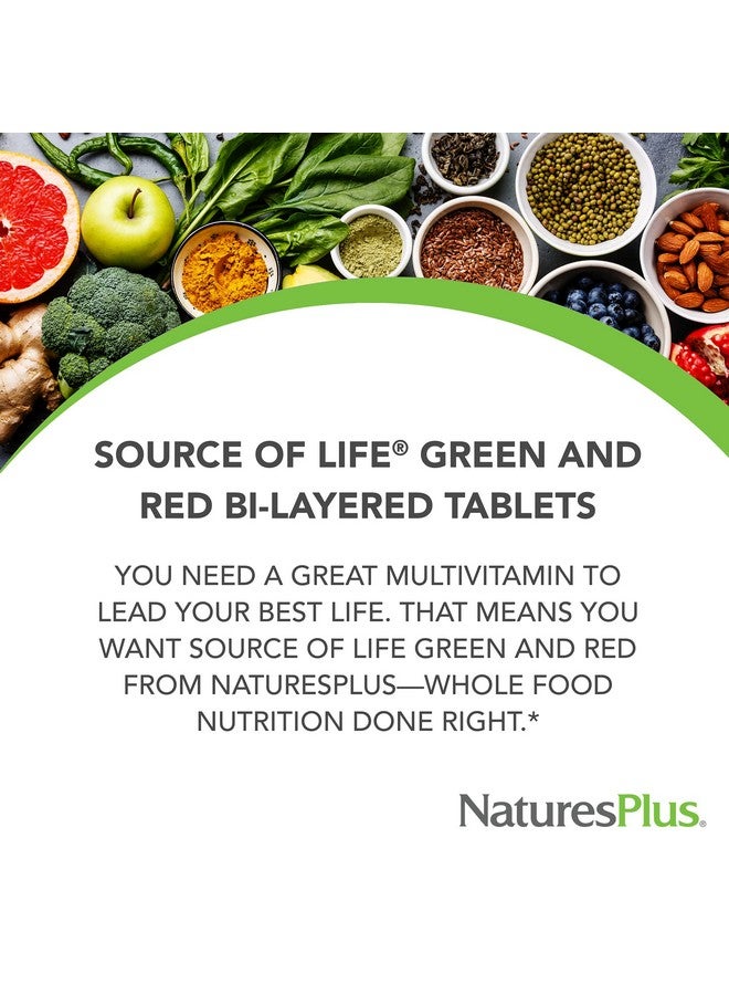 Nature's Plus Source Of Life Green And Red Multivitamin And Mineral Supplement 90 Tablets - Image 3