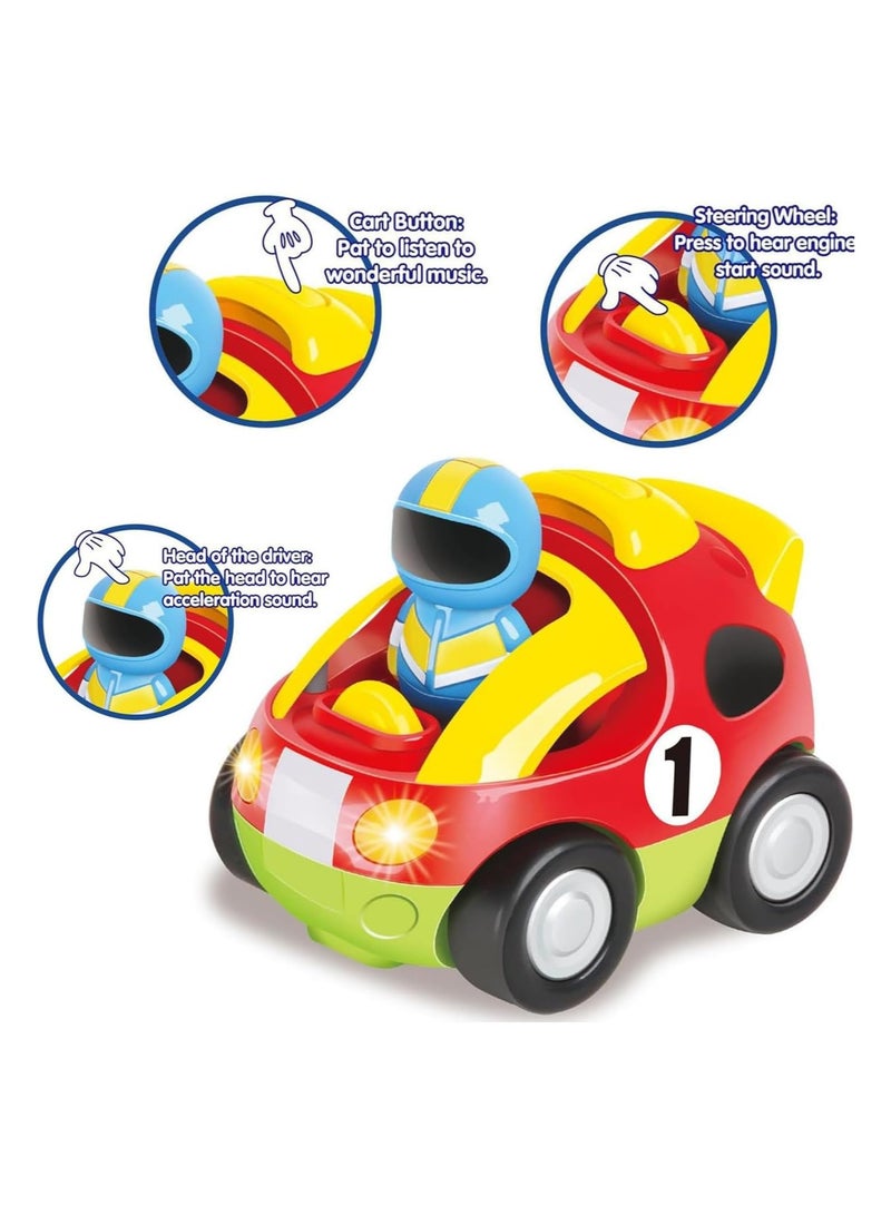 general RC Cars for Toddlers, 2pk - Two Cartoon RC Cars: Police and Racing - Toddler Toys - Gift Toys for 3+ Years Old Boys, Toys for 3 Years Old Boys, Car Toys for 3 Years Old Boys - Image 3
