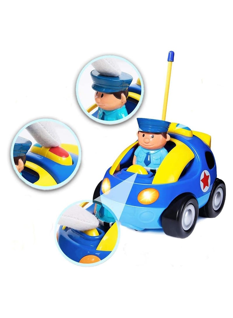 general RC Cars for Toddlers, 2pk - Two Cartoon RC Cars: Police and Racing - Toddler Toys - Gift Toys for 3+ Years Old Boys, Toys for 3 Years Old Boys, Car Toys for 3 Years Old Boys - Image 4