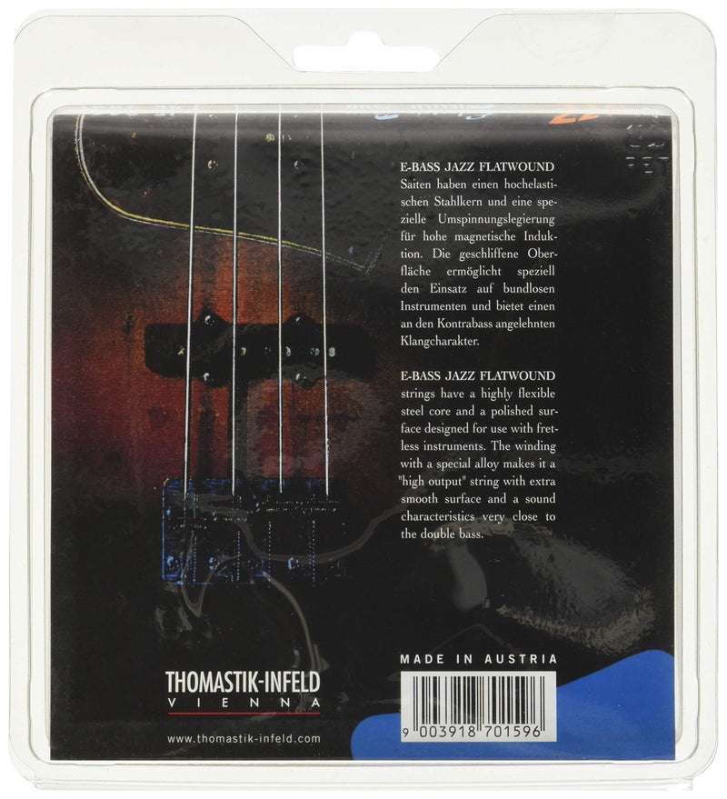 Thomastik-Infeld Bass Guitar Strings - Flatwound Bass Strings For a Rich and Warm Traditional Jazz Sound - Durable String Set Includes JF34043 JF34056 JF34070 JF34100 - Made in Vienna - Image 2