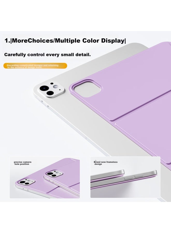 Zoyu Ultra-thin Magnetic Case For Apple  M3 Chip Air7, Compatible With Air7/6/5/4 Magnetic Apple Tablet Protective Cover, Premium Black