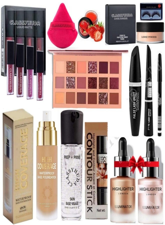 Classyhuda Professional Makeup Kit For Women And Girls. Combo (Set Of 14) Bridal Makeup Kit (For All Skin Tone) - Image 1