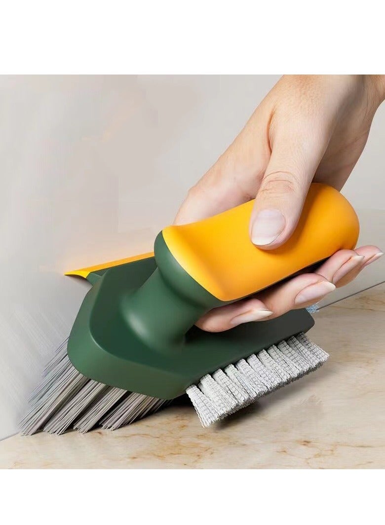 2-in-1 Crevice and Floor Scrub Brush - Durable Plastic, Portable Design for Bathroom, Kitchen, Living Room Cleaning - Image 1