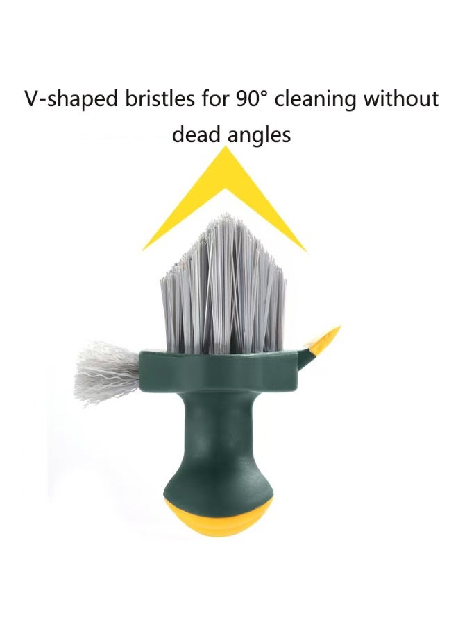 2-in-1 Crevice and Floor Scrub Brush - Durable Plastic, Portable Design for Bathroom, Kitchen, Living Room Cleaning - Image 4