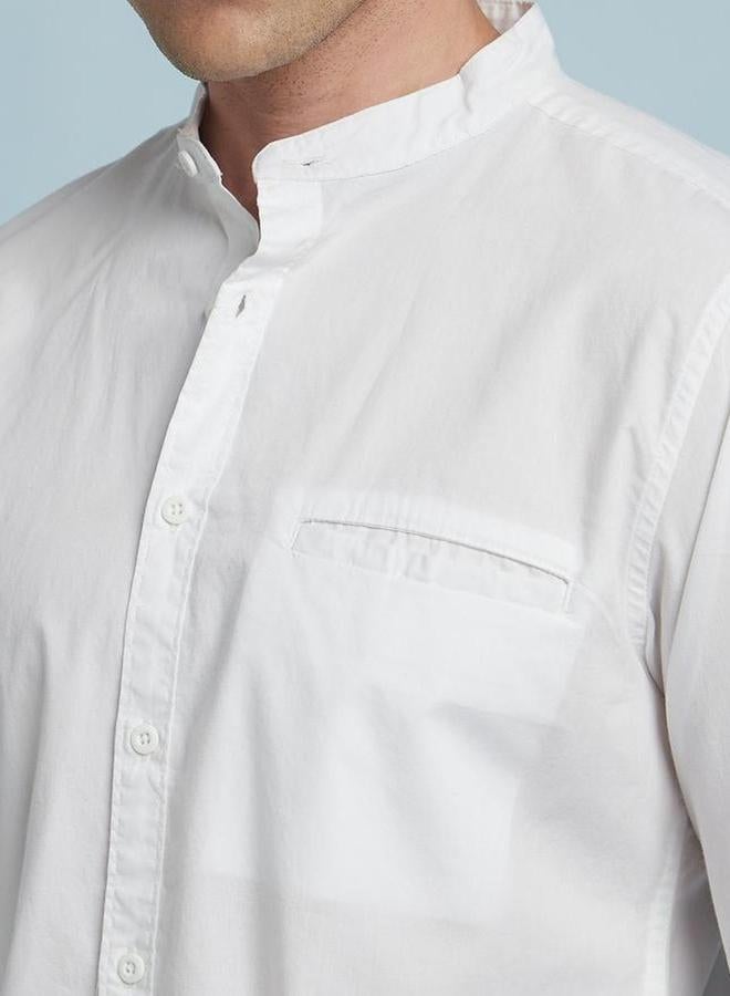 دينيس لينغو قميص رجالي أبيض بقصة مريحة سليم فيت كاجوال - Image 4