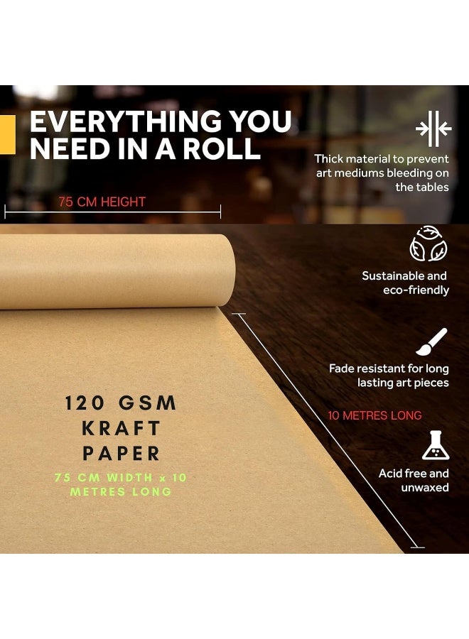 AL FAKHAMA Brown Kraft Wrapping Paper Roll - Image 2