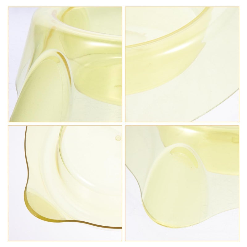 Candy Color Crystal Large Yellow Pet Food Bowl Water Dish for Dogs Cats Home Travel - Image 4