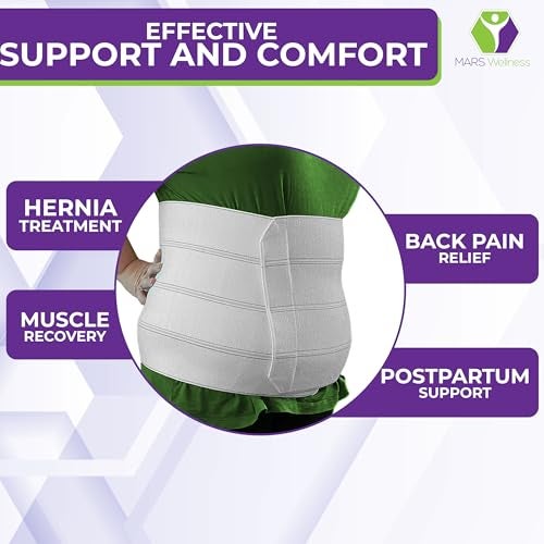 MARS WELLNESS Premium Plus Size Bariatric Abdominal Binder - 12" 4 Section/Panel - Bariatric Binder Abdominal Brace for Men or Women - Fits Waist Sizes 55" - 72" - Image 5