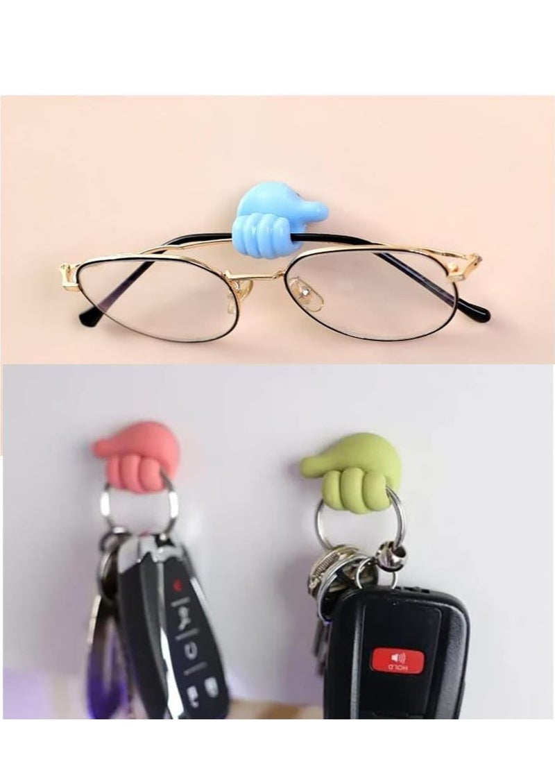 Creative Thumb Shape Self-Adhesive Wall Hooks Multifunctional Silicone Cable Organizer Key Holder and Wire Clip for Home Office & Car - Multicolor - Image 2