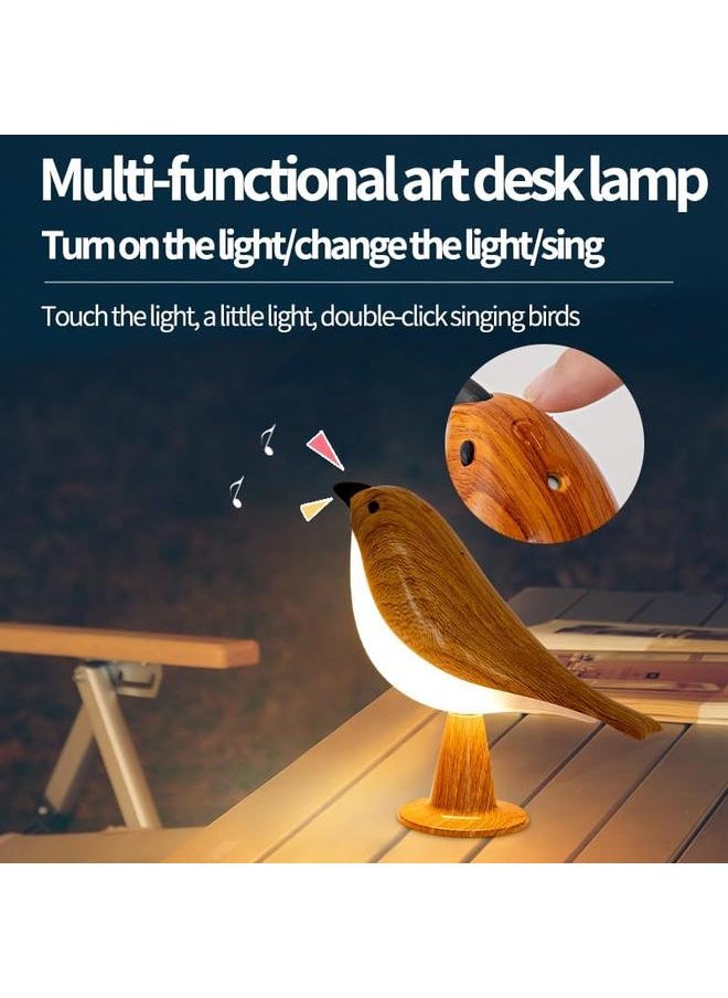 Small Bird Desk Lamp, Rechargeable Cordless Table Lamp with 3 Color Temperatures, Remote Control u0026 Touch Sensor, Multi-Function Battery Operated Bird Night Light for Bedroom, Kids, 1 Pack