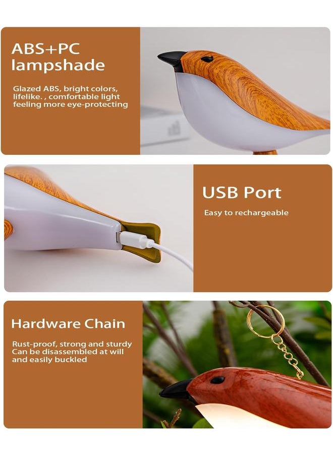 Small Bird Desk Lamp, Rechargeable Cordless Table Lamp with 3 Color Temperatures, Remote Control u0026 Touch Sensor, Multi-Function Battery Operated Bird Night Light for Bedroom, Kids, 1 Pack