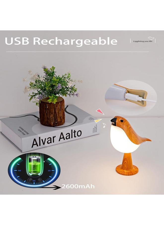 Small Bird Desk Lamp, Rechargeable Cordless Table Lamp with 3 Color Temperatures, Remote Control u0026 Touch Sensor, Multi-Function Battery Operated Bird Night Light for Bedroom, Kids, 1 Pack
