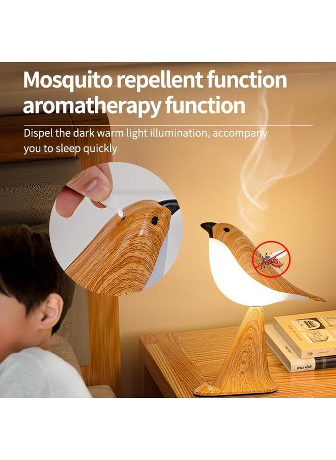 Small Bird Desk Lamp, Rechargeable Cordless Table Lamp with 3 Color Temperatures, Remote Control u0026 Touch Sensor, Multi-Function Battery Operated Bird Night Light for Bedroom, Kids, 1 Pack