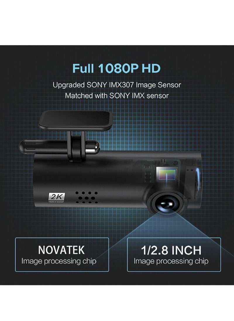 Generic - WIFI Application Voice-Controlled Dashboard Camera, High Definition Night Vision Automotive Camera Recorder, Intelligent Car Digital Video Recorder - Image 1