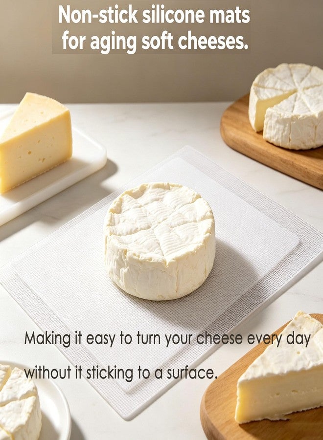 Mutochy 5pcs Cheese draining/ripening mat 8’’Cheese Drying Mats Cheesemaking equipment Cheese making at home (8'') - Image 4