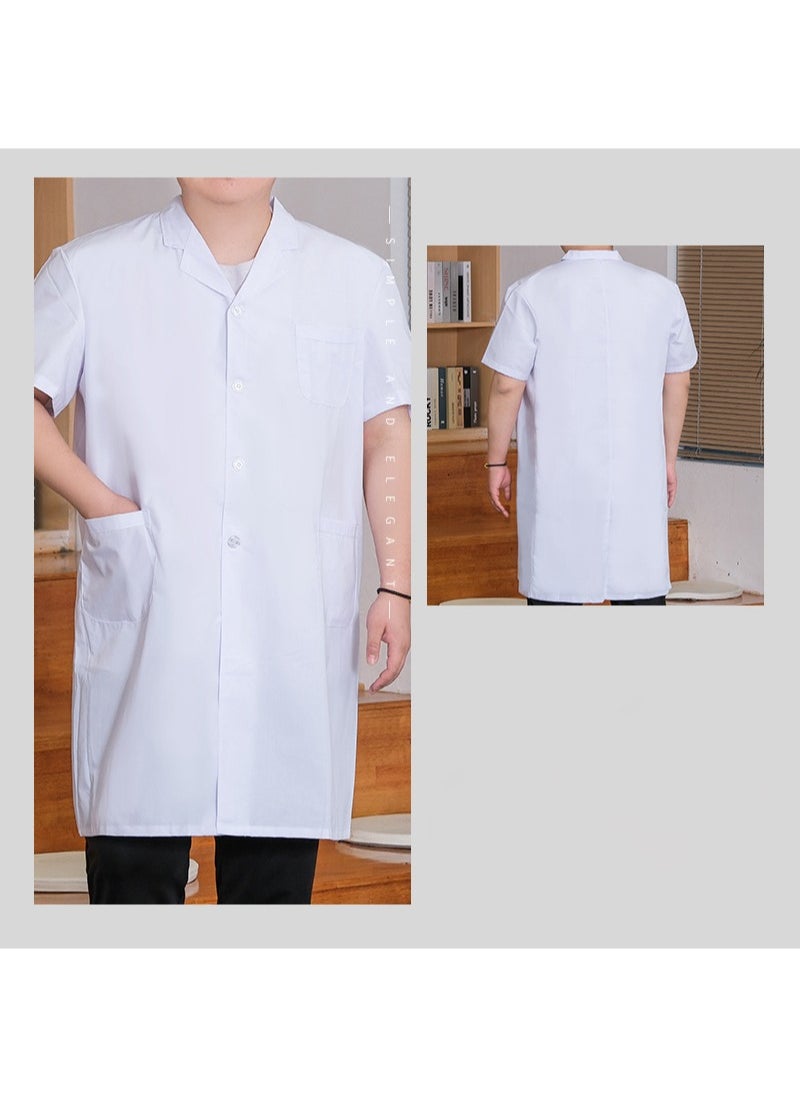 Apustim Plus Size Professional Lab Coat，Doctor Uniform With 3 Pockets，Medical Coat，Doctor Nurse Lab Jacket (White，Long Sleeves)  - Image 3