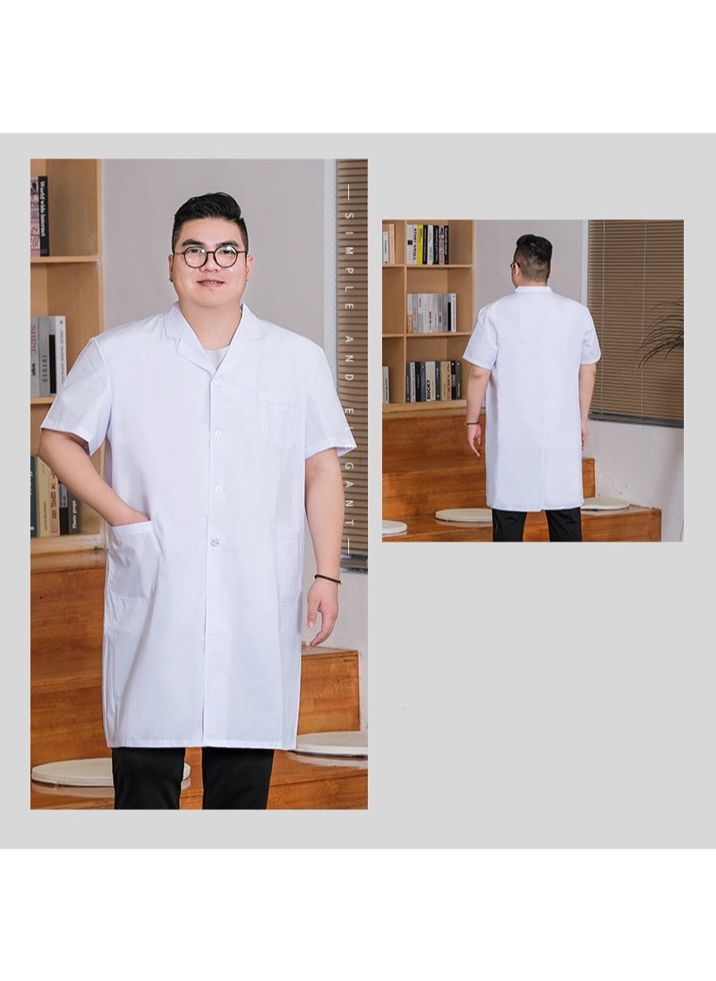 Apustim Plus Size Professional Lab Coat，Doctor Uniform With 3 Pockets，Medical Coat，Doctor Nurse Lab Jacket (White，Long Sleeves)  - Image 4