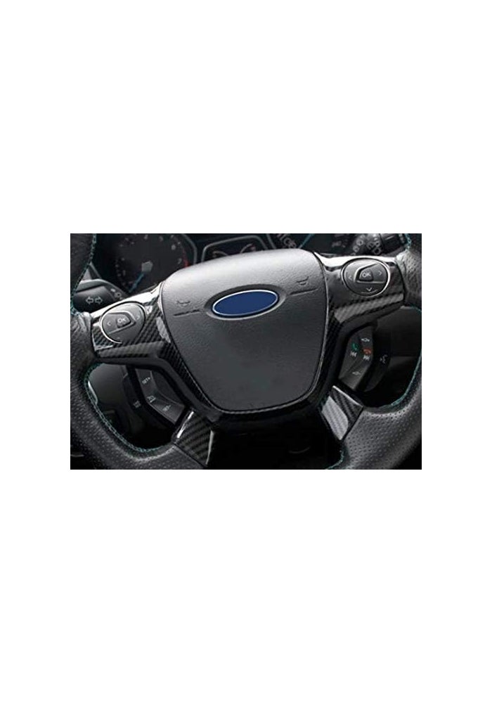 QASULER Carbon Fiber Steering Wheel Button Cover Set - Image 5