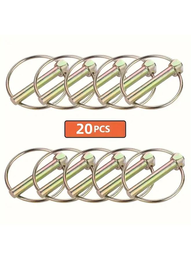20pcs Quick Release Locking Clamp Heavy Duty Steel Pins for Tractors Trailers Trucks - Image 1