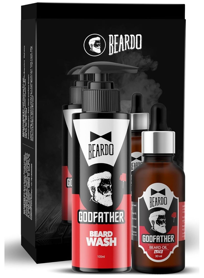 BEARDO Combo Beard Oil and Beard Wash For Men - Nourishment Cleanses - Purifying and Hydrating Skin Cleaner With Avocado, Argan Oil - Shiny Patchy and Fast Beard Growth - Image 1