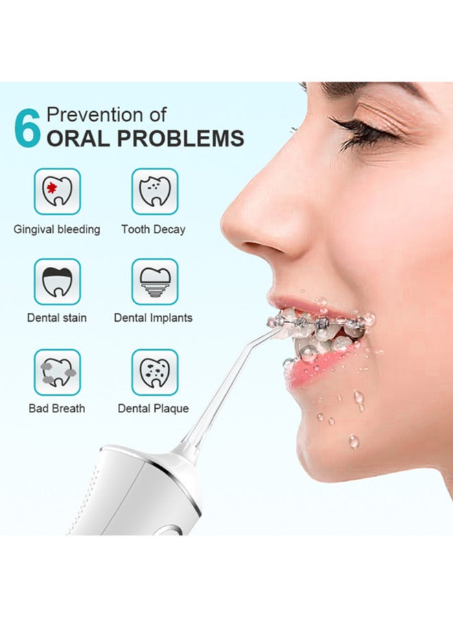 Chixing Portable Dental Water Flosser for Teeth Cleaning, Oral Irrigator with 4 Modes, 4 Scalable Jet Nozzles, IPX7 Water Resistance, 300ML Capacity - Image 2