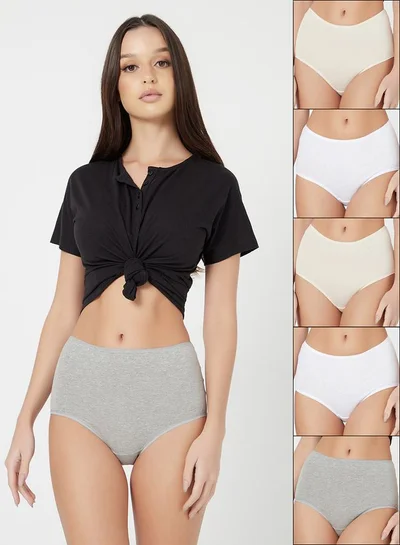 ستايلي عبوة من 5 - قطن سادة فول بريف