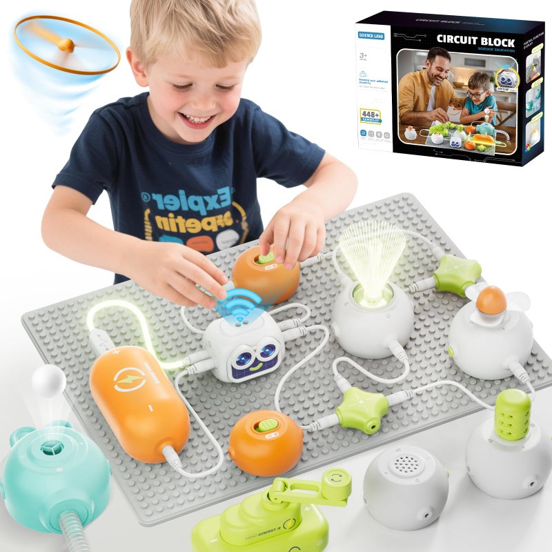 Anyeve Science Kits for Kids, 448+ Projects Circuit Exploration Kits Educational Electronics Toys for Boys & Girls Hands-On Engineering Toy, Birthday, Halloween, Christmas Gift for Ages 5 6 7 8 9 10 11 12 - Image 1