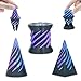 Minleway 3 Packs Impossible Spiral Cone Fidget Toys3D Printed Pyramid Passthrough SculptureMini Sensory Toy for Stress Relief AnxietyStocking Stuffers for Adults Kids Gifts Blue Black - Image 2