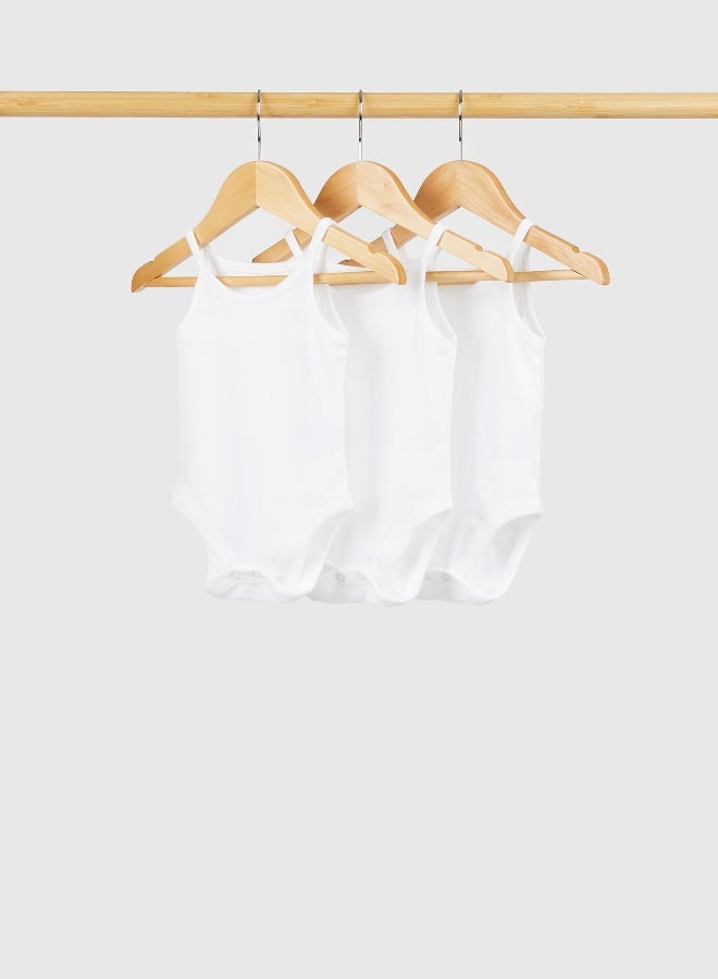 mothercare White Cami Bodysuits - 3 Pack - Image 1