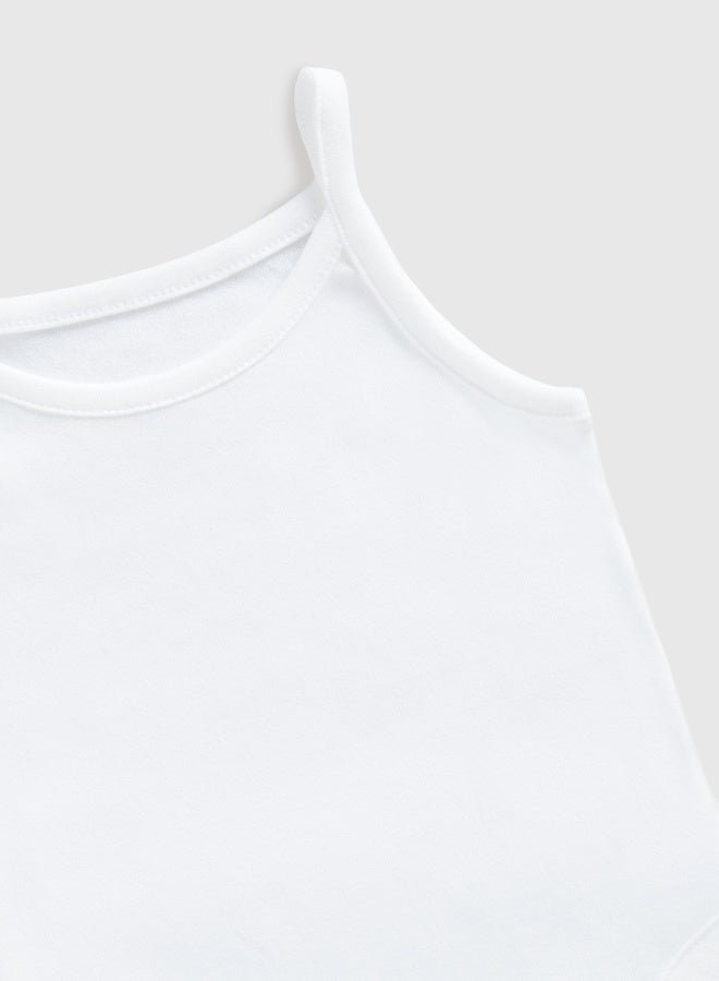 mothercare White Cami Bodysuits - 3 Pack - Image 2