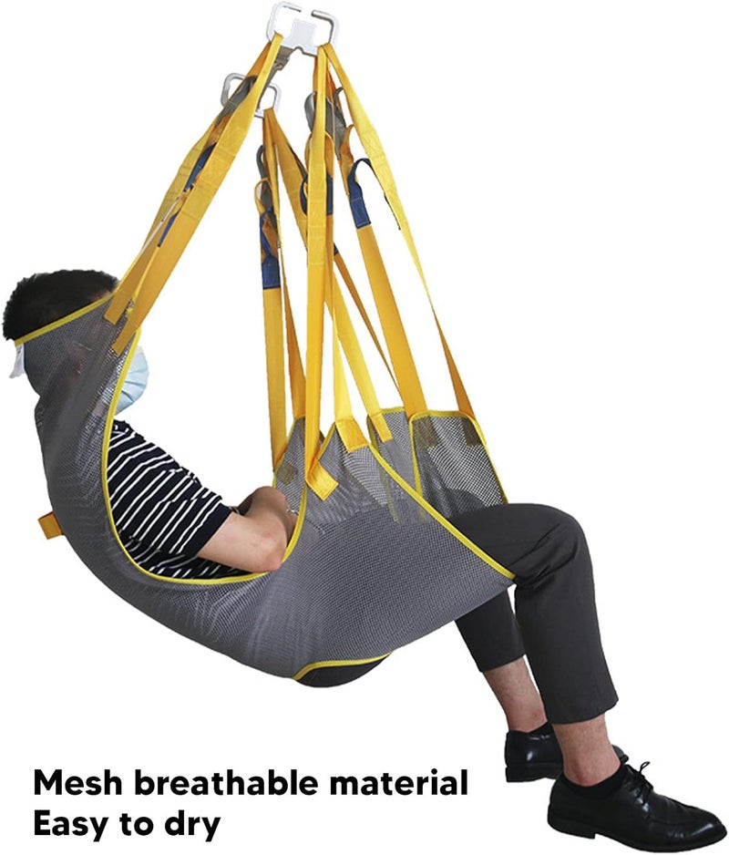 Patient Lift Sling,Positioning Bed Sling,Breathable Mesh Hole Design,Divided Legs Lift Sling for Nursing,Toilet and Bath Use(M) - Image 2