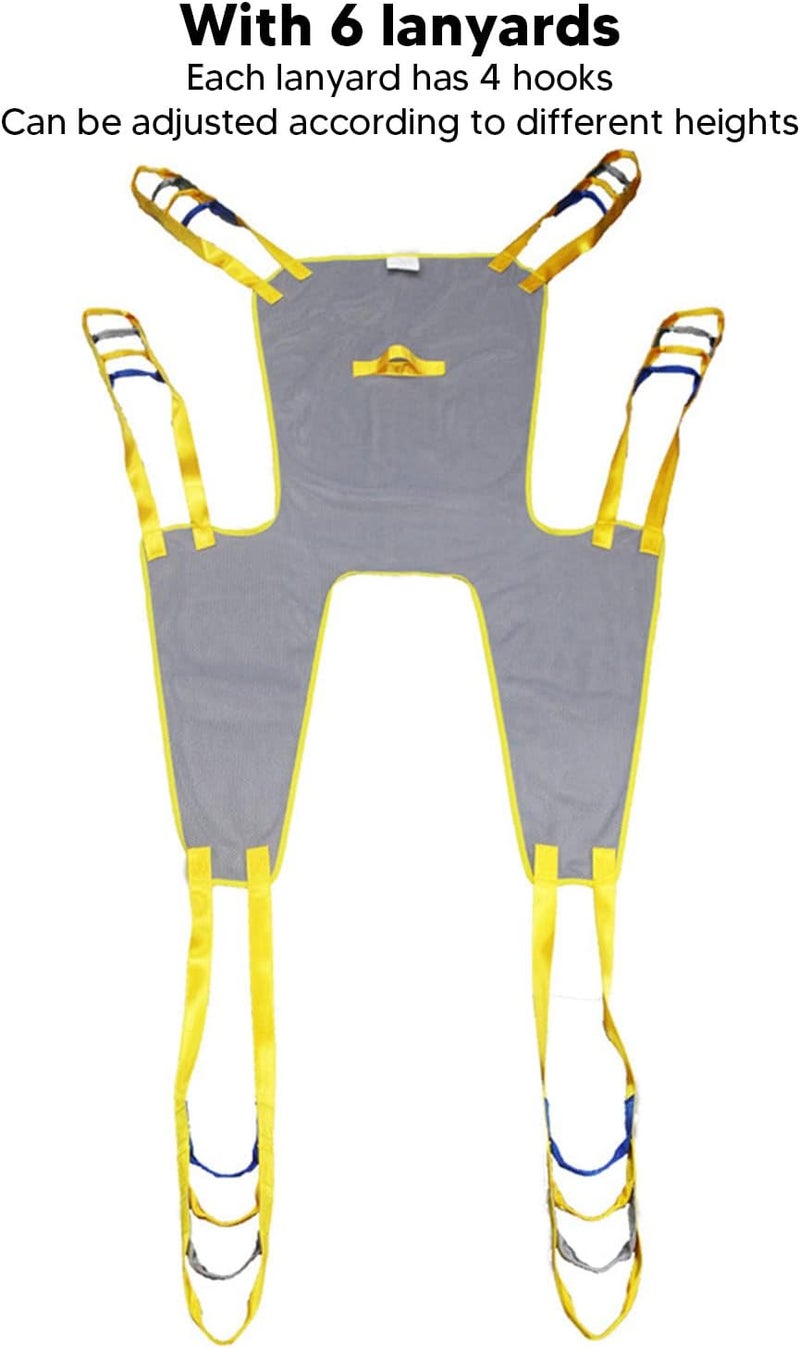Patient Lift Sling,Positioning Bed Sling,Breathable Mesh Hole Design,Divided Legs Lift Sling for Nursing,Toilet and Bath Use(M) - Image 5