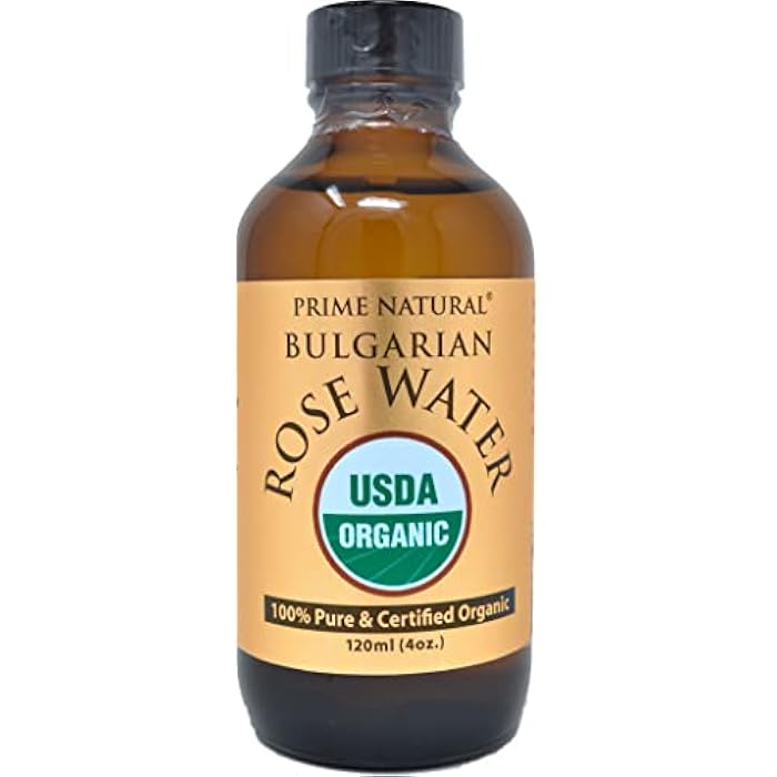 PRIME NATURAL Rose Water Spray 4oz/120ml, USDA Certified Organic, Facial Toner, Hydrating Mist for Face & Hair - Bulgarian, 100% Pure, Natural, Preservative-Free, Moisturizer from Fresh Rose Petals - Image 4