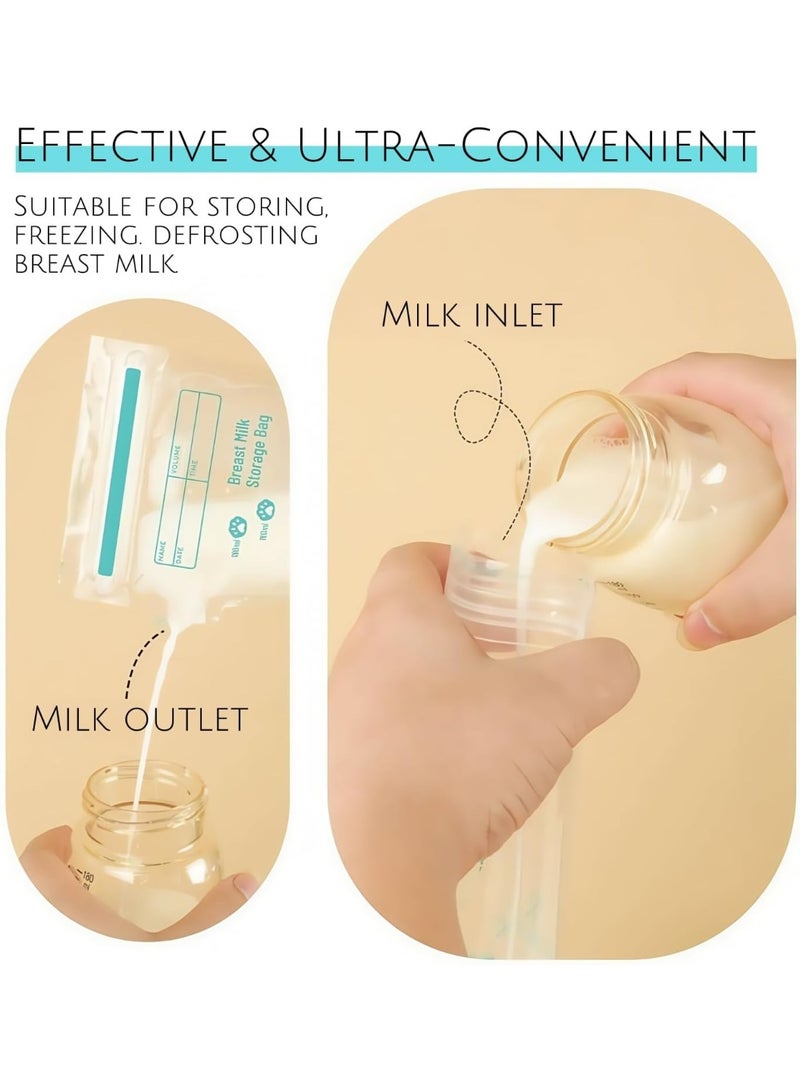 30 Pcs–250ml Breast Milk Storage Bags BPA-Free Breastmilk Storage Bags – Leakproof Freezer Safe - Image 3