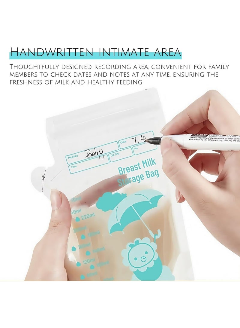 30 Pcs–250ml Breast Milk Storage Bags BPA-Free Breastmilk Storage Bags – Leakproof Freezer Safe - Image 4