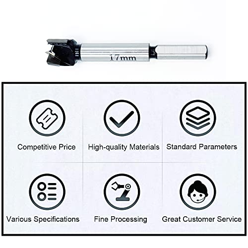 STORMCUBE 17mm (11/16 Inch) Tungsten Carbide Forstner Drill Bit Woodworking Hole Saw Cutter Drilling Tool for Woodworking & Carpentry - Image 5