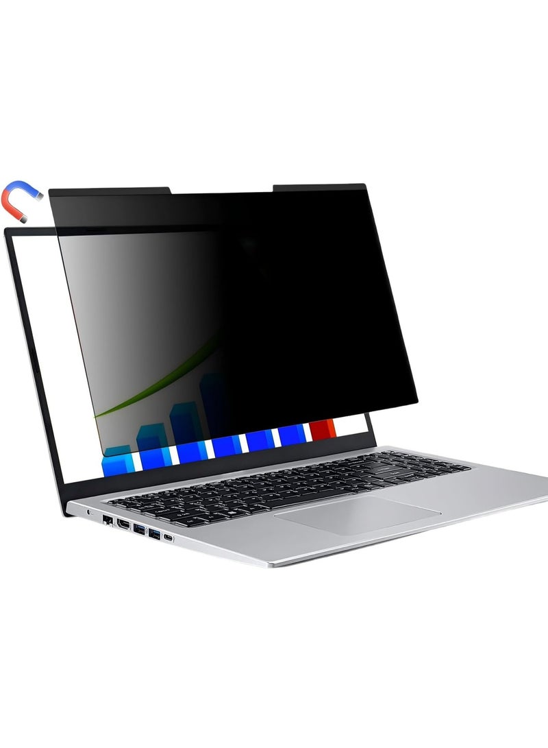 1Pack Magnetic 15.6 Inch Laptop Privacy Screen 16:9 Aspect Ratio, Removable Anti-Blue/Glare Protector Film, Anti Peeping Desktop Security Private Filter 15.6inch - Image 1