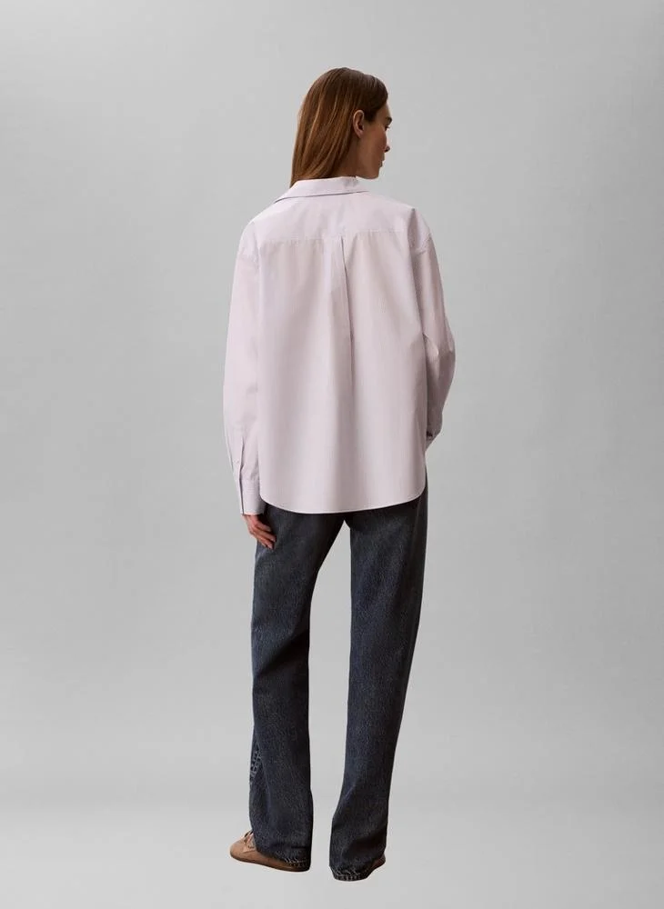 Calvin Klein Jeans Relaxed Yarn Dyed Poplin Shirt