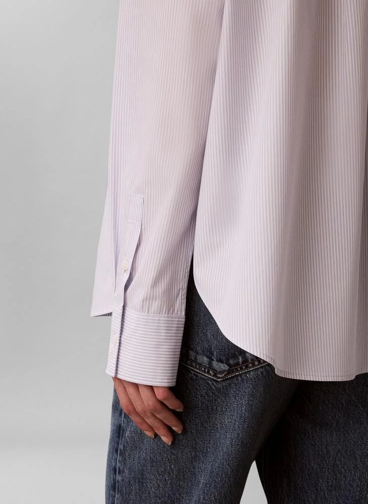 Calvin Klein Jeans  Relaxed Yarn Dyed Poplin Shirt for Women | Best Price UAE