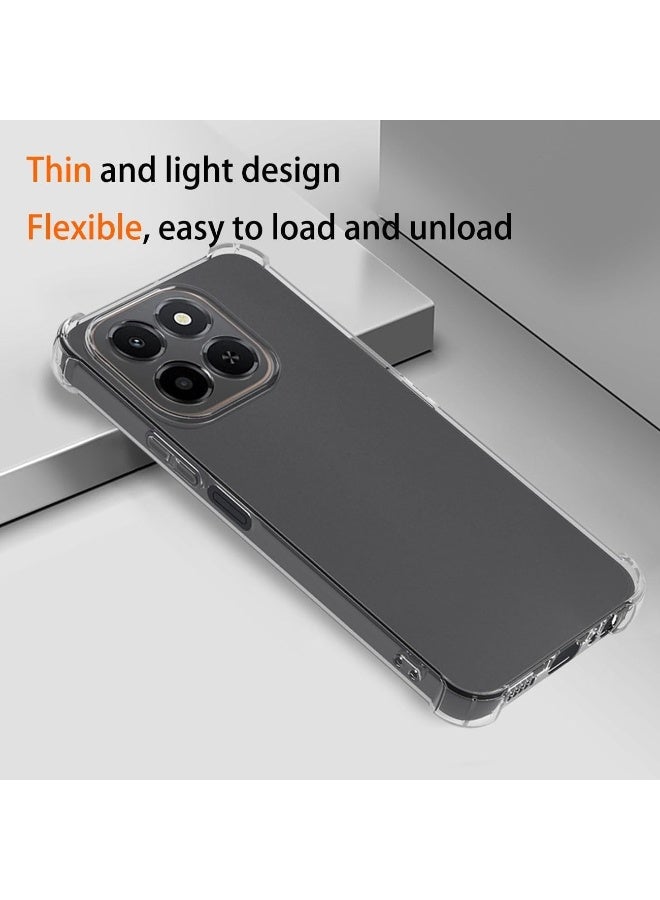 Honor X6C Case Clear Soft TPU Silicone Bumper Reinforced Corner Bumper Transparent Cover - Image 5