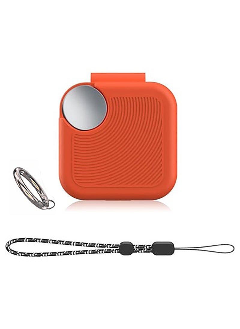 Generic Silicone Protective  Case Cover for Nothing CMF buds with Keychain Cover (Orange)  - Image 1