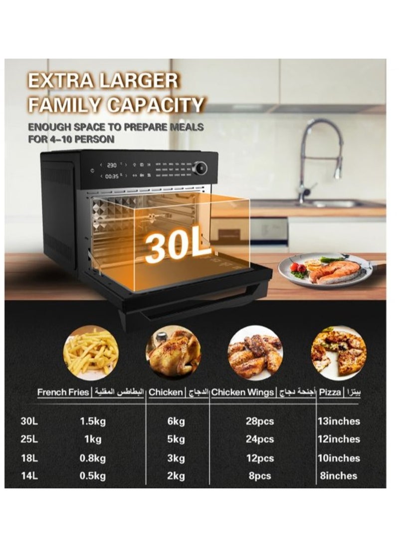 Generaltec 30L Air Fryer Oven with visible window and Special Dual Cook Function, 7 Accessories, 18 in 1 Smart Large Air fryer - pzsku/Z68B3DCA829E1ABC173A8Z/45/_/1695134055/fbc9f01b-f371-46ec-9697-3957c66b4130