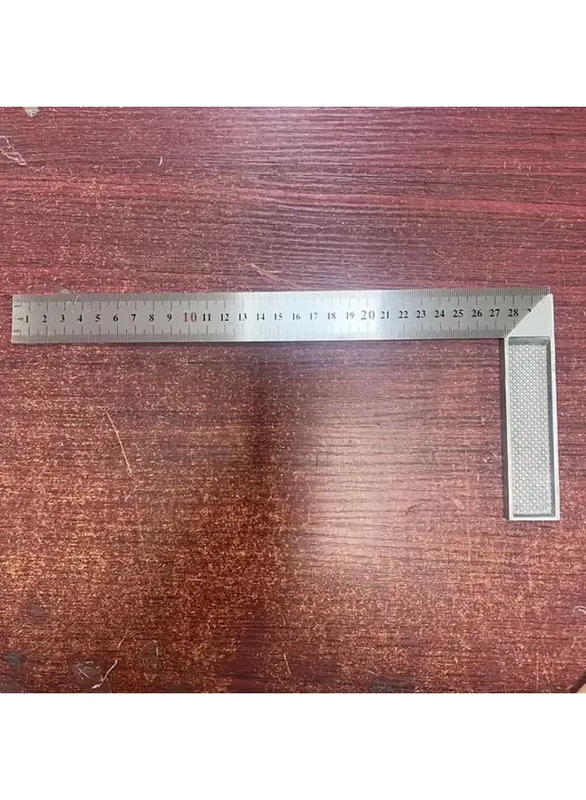 Heavy Duty 12 Inch Silvery Stainless Steel Corner Ruler Square Level Tool For Woodworking - Image 4