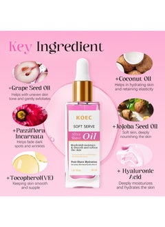 KOEC Strawberry After Shave Oil-Hydrating and Pore Clearing Formula-Cooling After Shave Treatment for Bikini Area,Post-Shave Hydration,Non-greasy,Fash-absorbing Daily Shave Oil-1.01 OZ  - Image 3