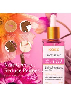 KOEC Strawberry After Shave Oil-Hydrating and Pore Clearing Formula-Cooling After Shave Treatment for Bikini Area,Post-Shave Hydration,Non-greasy,Fash-absorbing Daily Shave Oil-1.01 OZ  - Image 4